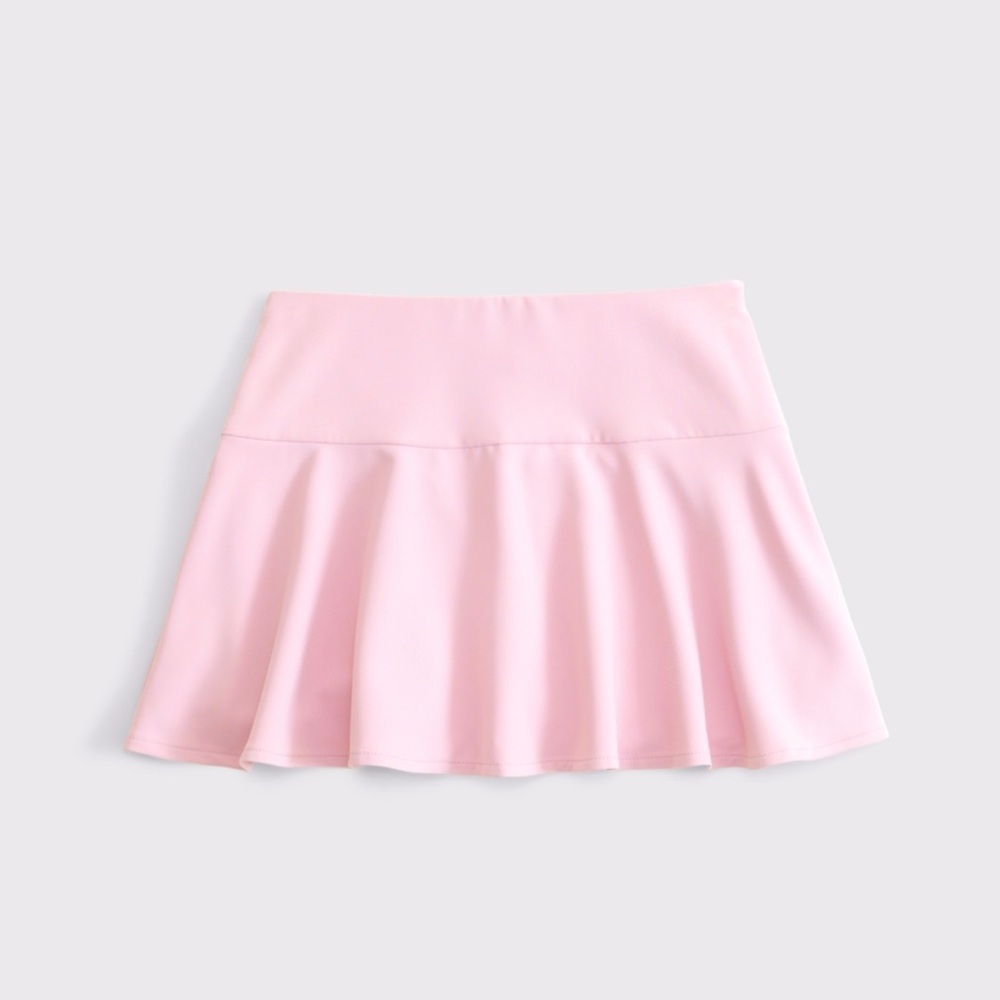 Abercrombie & Fitch Pink Pleated Skater Mini Skirt